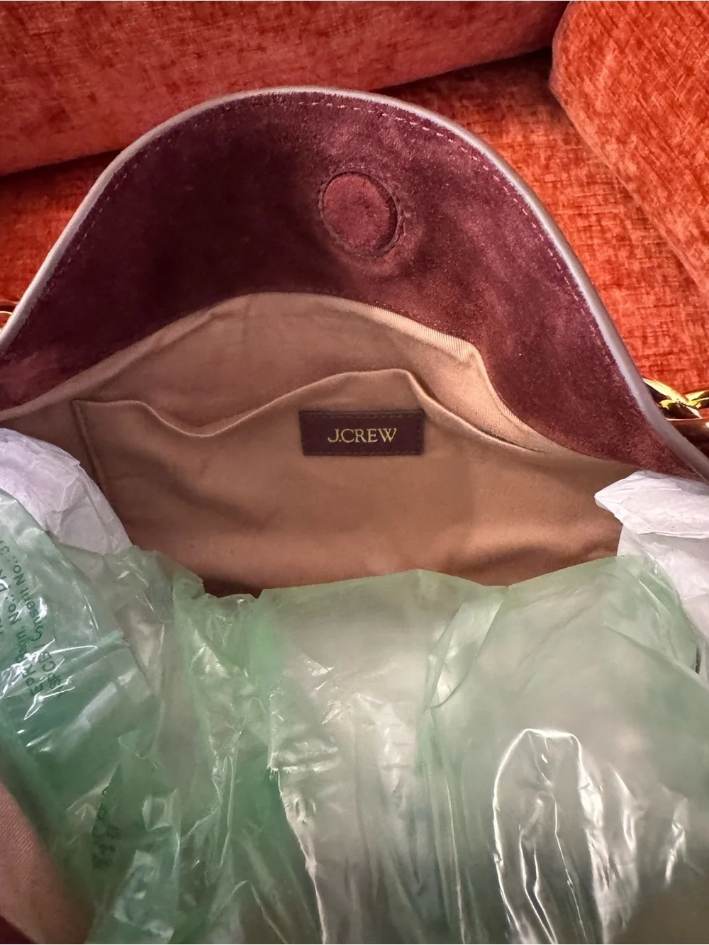 J. Crew Berkeley Chainlink Shoulder Bag in Suede
